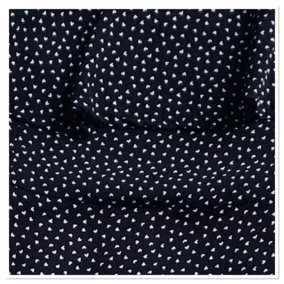 Sirena Off Shoulder Double Slit Dress Black White Heart Print Size Large - Picture 8 of 12